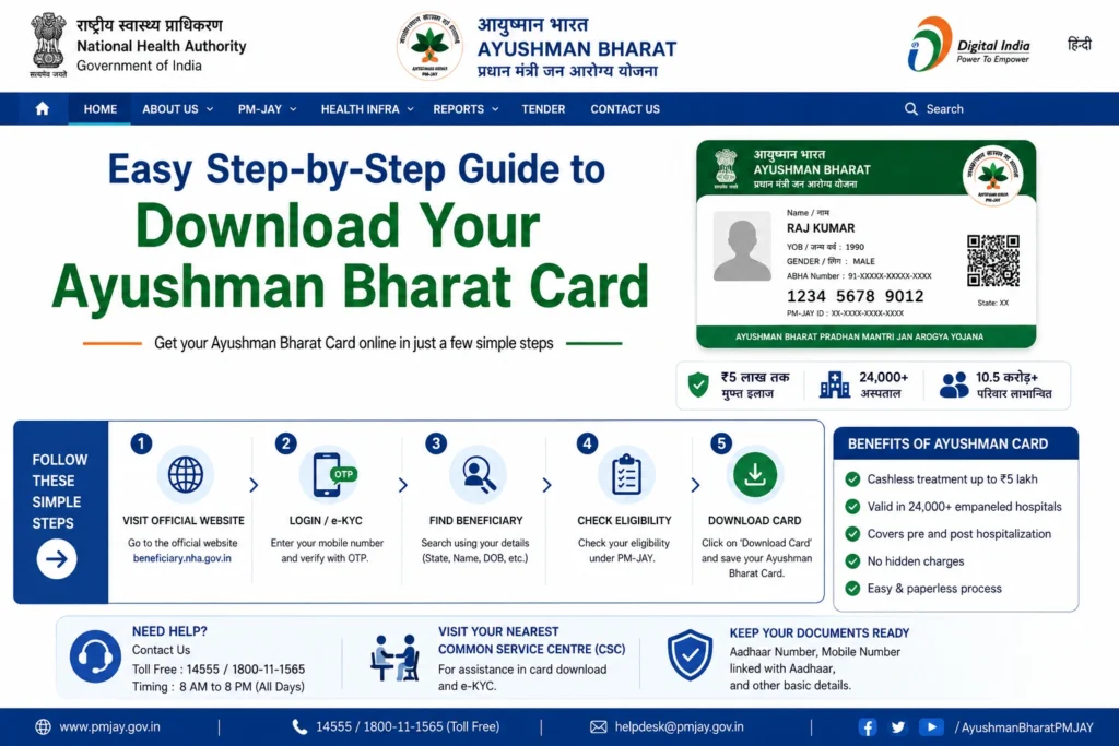 Easy Step-by-Step Guide to Download Your Ayushman Bharat Card